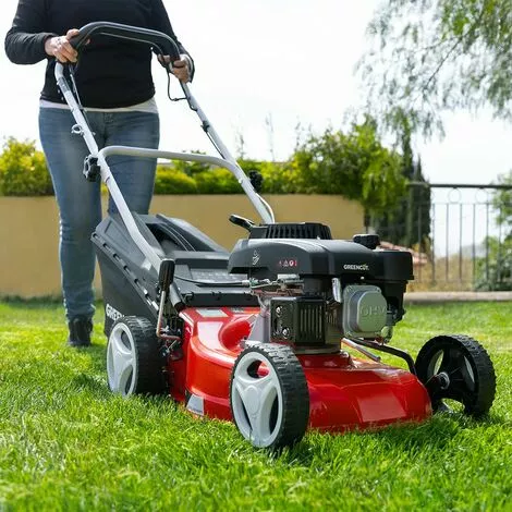 Tondeuse à Gazon 5hp 139cc Essence, Largeur Coupe 41cm 17", Hauteur De Coupe 25-75mm Réglable 7 Positions, Panier 45L, Automotrice - Greencut GLM690X 4 Tondeuse à Gazon 5hp 139cc Essence, Largeur Coupe 41cm 17", Hauteur De Coupe 25-75mm Réglable 7 Positions, Panier 45L, Automotrice - Greencut GLM690X – Image 2