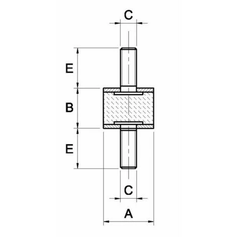 LEM SELECT Silent Bloc Universel Male X Male Ø40X30 M10X28 (Lot De 5) 4 LEM SELECT Silent Bloc Universel Male X Male Ø40X30 M10X28 (Lot De 5) – Image 2
