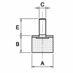 LEM SELECT Silent Bloc Pied De Machine Ø60X40 M12X37 (à L'unité) -Tondeuse Et Accessoires Boutique 18079696 2