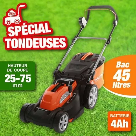 OUTIROR Tondeuse électrique Sans Fil, à Batterie Rechargeable - 40cm Largeur De Coupe. 3 OUTIROR Tondeuse électrique Sans Fil, à Batterie Rechargeable - 40cm Largeur De Coupe.