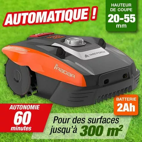 OUTIROR Robot De Tonte - Batterie 20 V - Surface 300M2 - Avec Câble De Guidage 3 OUTIROR Robot De Tonte - Batterie 20 V - Surface 300M2 - Avec Câble De Guidage