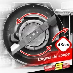 GARDEOPRO Tondeuse 1800w - 43cm - 2 Lames - Gardeo Pro -Tondeuse Et Accessoires Boutique 19495753 3