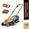 Tondeuse à Gazon Electrique à Batterie 40V (2X20V) FUXTEC FX-E1RM20 - Set Avec 2 Batteries 2Ah Et Double Chargeur 2,4A