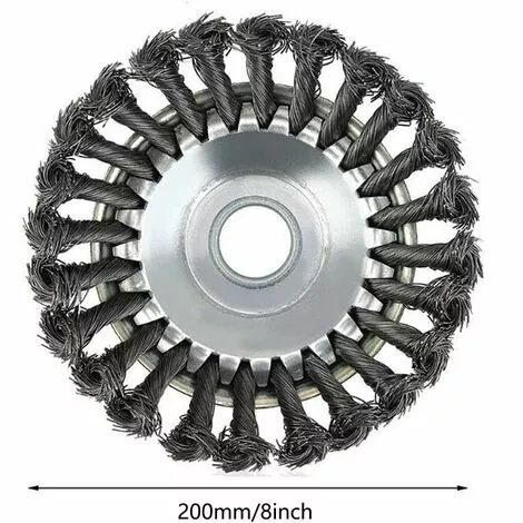 BEARSU Brosse Désherbant Ronde Pour Débroussailleuse - Haute Résistance - Cône - Anti-mauvaises Herbes - 20,3 Cm 4 BEARSU Brosse Désherbant Ronde Pour Débroussailleuse - Haute Résistance - Cône - Anti-mauvaises Herbes - 20,3 Cm – Image 2