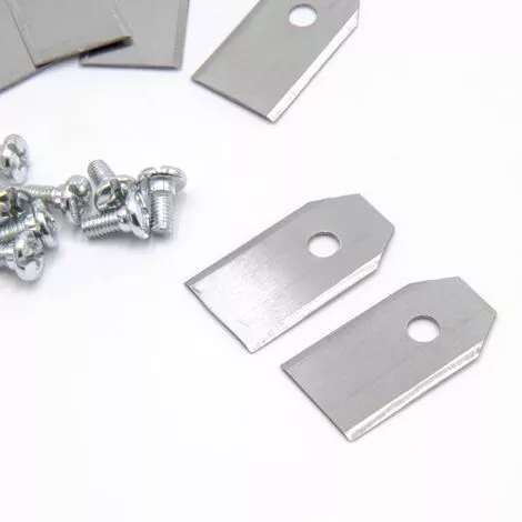 Vhbw 9x Lames De Couteaux Compatible Avec Husqvarna 105, 108, 210C, 220AC, 230ACX, 260ACX, 265ACX, 305 Tondeuse - Lames De Rechange, Argent, Acier 4 Vhbw 9x Lames De Couteaux Compatible Avec Husqvarna 105, 108, 210C, 220AC, 230ACX, 260ACX, 265ACX, 305 Tondeuse - Lames De Rechange, Argent, Acier – Image 2