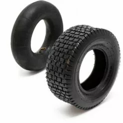WILTEC Pneu Pour Tracteur à Pelouse 16x6.50-8 4pr Avec Chambre à Air Et Valve Coudée Tondeuse à Gazon