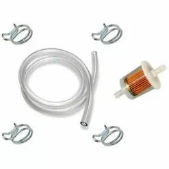 CYCLINGCOLORS Kit Essence Universel 7mm - 8mm : Durite + 4x Collier + Filtre Carburant Tondeuse Tracteur