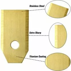 LITZEE Lot De 45 Lames En Titane Pour Tondeuse Robot Husqvarna Automower, Gardena, Yardforce (3 G - 0,75 Mm) + 45 Vis -Tondeuse Et Accessoires Boutique 32530298 4