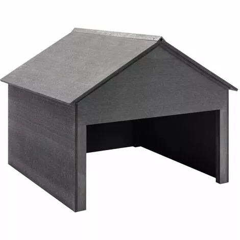 VidaXL Garage Pour Tondeuse à Gazon Gris 80x80x70 Cm WPC - Gris 3 VidaXL Garage Pour Tondeuse à Gazon Gris 80x80x70 Cm WPC - Gris