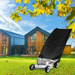 ASUPERMALL Housse De Tondeuse A Gazon Avec Revetement Impermeable Pare-Soleil Housse De Protection Anti-Dechirure Aux Uv Housse Avec Cordon De Serrage, Noir - Noir -Tondeuse Et Accessoires Boutique 33483066 3