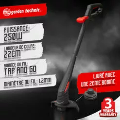 ELEM GARDEN TECHNIC Tondeuse 1300W + Coupe Bordures 250W -Tondeuse Et Accessoires Boutique 34701293 3