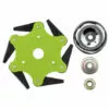 TIGA Tête De Tondeuse à Gazon 3/6 Lames En Acier Pour Ficelle D'herbe De Jardin + Couvercle De Plaque (vert, 6 Dents Avec Pièces) -Tondeuse Et Accessoires Boutique 35626584 1
