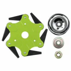 TIGA Tête De Tondeuse à Gazon 3/6 Lames En Acier Pour Ficelle D'herbe De Jardin + Couvercle De Plaque (vert, 6 Dents Avec Pièces) -Tondeuse Et Accessoires Boutique 35626584 5