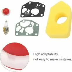 LangRay Filtre à Air Coton Set Pièces De Rechange Pour Tondeuse à Gazon 1 Filtre à Air 1 Bougie D'allumage 2 Entretoises 1 Ampoule D'amorçage Pour Kit D'entretien Briggs & Stratton 3.5hp Et 3,75hp 9 LangRay Filtre à Air Coton Set Pièces De Rechange Pour Tondeuse à Gazon 1 Filtre à Air 1 Bougie D'allumage 2 Entretoises 1 Ampoule D'amorçage Pour Kit D'entretien Briggs & Stratton 3.5hp Et 3,75hp -Tondeuse Et Accessoires Boutique 35675614 3