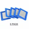 ASUPERMALL Paquet De 5 Filtres A Air 491588S, Remplacement Pour Briggs Stratton 491588 4915885 Cartouche De Filtre A Air Oem Plate, Filtre A Air Pour Tondeuse A Gazon, Bleu -Tondeuse Et Accessoires Boutique 36417687 1