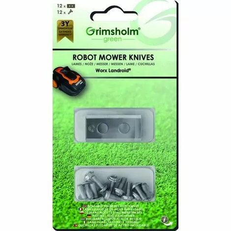 Lot De 12 Lames + Visserie Robot Tondeuse Worx Landroid 3 Lot De 12 Lames + Visserie Robot Tondeuse Worx Landroid