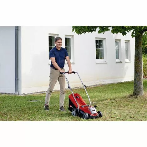 Einhell Tondeuse à Gazon Sans Fil GE-CM 18/33 Li Kit Power X-Change (18V, Largeur De Coupe 33cm, Surface Conseillée 200 M²) Livré Avec Batterie 4,0 Ah Et Chargeur 4 Einhell Tondeuse à Gazon Sans Fil GE-CM 18/33 Li Kit Power X-Change (18V, Largeur De Coupe 33cm, Surface Conseillée 200 M²) Livré Avec Batterie 4,0 Ah Et Chargeur – Image 2