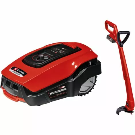Einhell Robot Tondeuse FREELEXO 500 BT Power X-Change + Coupe Bordure GC-CT 18/25 Li P Solo (18 V, Surface 500m2, Application Bluetooth) Livré Avec Kit D'installation, Batterie 2,5Ah Et Chargeur 6 Einhell Robot Tondeuse FREELEXO 500 BT Power X-Change + Coupe Bordure GC-CT 18/25 Li P Solo (18 V, Surface 500m2, Application Bluetooth) Livré Avec Kit D'installation, Batterie 2,5Ah Et Chargeur – Image 4