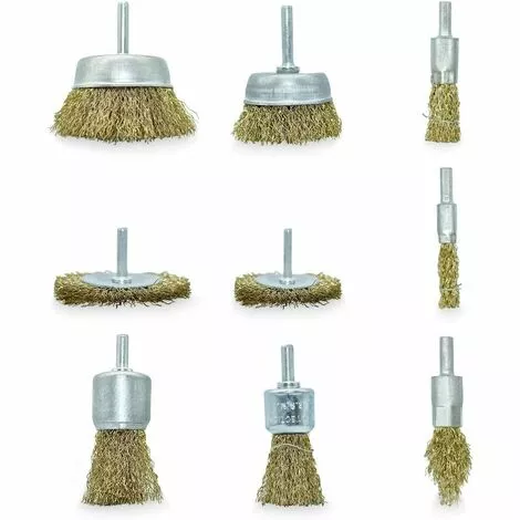 THSINDE Ensemble De Brosses Métalliques, Brosses De Roue Et De Coupe En Laiton Avec Tige, Brosses De Ponçage Pour Diverses Perceuses, Parfaites Pour éliminer La Rouille, La Corrosion, La Peinture Pour Les Outils électriques, De Jardin Et à Main (paquet De 9) 7 THSINDE Ensemble De Brosses Métalliques, Brosses De Roue Et De Coupe En Laiton Avec Tige, Brosses De Ponçage Pour Diverses Perceuses, Parfaites Pour éliminer La Rouille, La Corrosion, La Peinture Pour Les Outils électriques, De Jardin Et à Main (paquet De 9) – Image 5