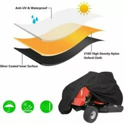 TANABATA Housse Imperméable Pour Tondeuse Autoportée - Housse De Protection Pour Tracteur De Jardin (182,9 X 111,8 X 116,8 Cm) -Tondeuse Et Accessoires Boutique 42414944 4