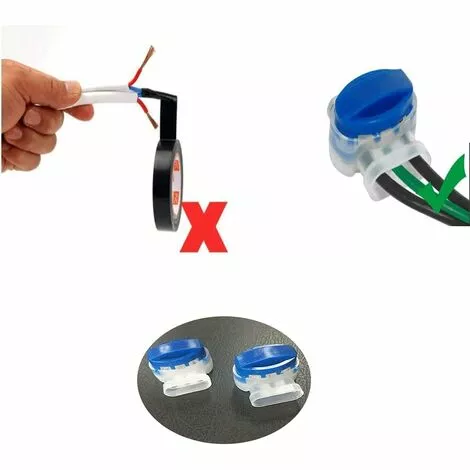 DENUOTOP 10 Pièces Connecteurs Câble, Borne Connecteur Cable, Connecteur Étanche, Connecteur Fil À Sertir À 3 Trous Connecteur De Tondeuse Rempli De Gel, Pour Les Tondeuses À Gazon Robotisées 6 DENUOTOP 10 Pièces Connecteurs Câble, Borne Connecteur Cable, Connecteur Étanche, Connecteur Fil À Sertir À 3 Trous Connecteur De Tondeuse Rempli De Gel, Pour Les Tondeuses À Gazon Robotisées – Image 4