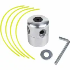 PERLE RARE Tondeuse TêTe Bobine ​Fil Aluminium Fils TêTe, TêTe De DéBroussailleuse Aluminium Avec Fil De Coupe Pour Tondeuses à Essence, Tondeuses à Gazon