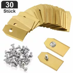 Hengda 30 Lames De Tondeuses-robots En Titane Pour Ardumower, Husqvarna Automower 0,75mm - Jaune