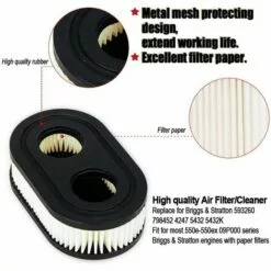 2pcs Cartouche De Nettoyage De Filtre à Air Compatible ,Betterlife Avec Briggs&Stratton 798452 593260 4247 5432 5432K Stens102-851 Moteur Lawnmower 9 2pcs Cartouche De Nettoyage De Filtre à Air Compatible ,Betterlife Avec Briggs&Stratton 798452 593260 4247 5432 5432K Stens102-851 Moteur Lawnmower -Tondeuse Et Accessoires Boutique 48880898 3