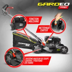 GARDEOPRO Tondeuse Thermique Tractée 161CC Avec Moteur Briggs And Stratton, Mulching Et éjection Latérale - Gardeo Pro -Tondeuse Et Accessoires Boutique 50921873 3