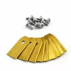 ZHUOXUAN 30pcs Lame De Tondeuse à Gazon Avec 30pcs Vis Lame De Rechange En Titane Pour Tondeuse Husqvarna-43*18*0.75MM