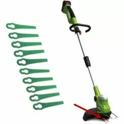 LITZEE 60 Pcs Green Plastic Edge Trimmer,Plastic Lawnmower Blades,Plastic Trimmer Blades,Lawn Mower Accessories -Tondeuse Et Accessoires Boutique 51552679 3