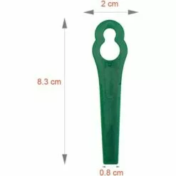 LITZEE 60 Pcs Green Plastic Edge Trimmer,Plastic Lawnmower Blades,Plastic Trimmer Blades,Lawn Mower Accessories -Tondeuse Et Accessoires Boutique 51552679 4