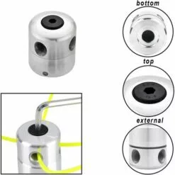 LITZEE 2PCS Tête De Débroussailleuse Aluminium Fils Tête Coupe-bordure Universelle Avec Tête Fil Nylon Pour Accessoires De Tondeuse à Gazon -Tondeuse Et Accessoires Boutique 51553783 3