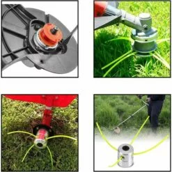 LITZEE 2PCS Tête De Débroussailleuse Aluminium Fils Tête Coupe-bordure Universelle Avec Tête Fil Nylon Pour Accessoires De Tondeuse à Gazon -Tondeuse Et Accessoires Boutique 51553783 5