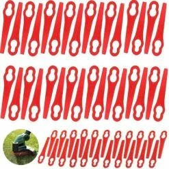 HKLFFJA 100 Pièces Jardin Pelouse Tondeuse Plastique Accessoires De Tondeuse à Gazon Lames En Plastique Couteau De Rechange En Plastique Pour FRT18A FRT18A1 ART46155 FRT20A1 Accessoires -Tondeuse Et Accessoires Boutique 53555508 5