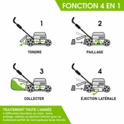 Tondeuse Thermique Autotractée 3 Roues 360° TRIKE ESTART SPEED 224cc 7cv 53cm 60 L Dem. él. Vitesse D'entraînement Triple Réglable Acier Propulsion Arrière De La Marque Française GT - BRAST -Tondeuse Et Accessoires Boutique 54594060 4
