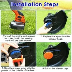 4 Bobines De Fil Triomphe Pour Débroussailleuse Bobine De Rechange Pour Coupe-bordure En Nylon Bobine Fil Coupe Bordure Bobine De Remplacement à Alimentation Automatique Pour Tondeuse à Gazon -Tondeuse Et Accessoires Boutique 54895226 3