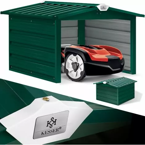 KESSER® Toit à Deux versants De Garage Pour Tondeuse | Toiture | Carport | Abri En Métal Pour Tondeuse à Gazon, Robot à Gazon, Tondeuse Automatique De Jardin | Résistant Aux Intempéries | Garage Pour Tondeuse Robot Avec Matériel De Montage, Vert 3 KESSER® Toit à Deux versants De Garage Pour Tondeuse | Toiture | Carport | Abri En Métal Pour Tondeuse à Gazon, Robot à Gazon, Tondeuse Automatique De Jardin | Résistant Aux Intempéries | Garage Pour Tondeuse Robot Avec Matériel De Montage, Vert