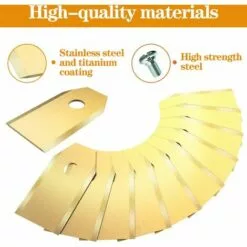 REGALI 30 X Lames De Rechange En Titane Pour Tous Les Tondeuses De Jardin Automower Husqvarna/Gardena/Yard Force/Automower, Robuste ( 0.75 Mm) Avec Vis -Tondeuse Et Accessoires Boutique 54959930 2