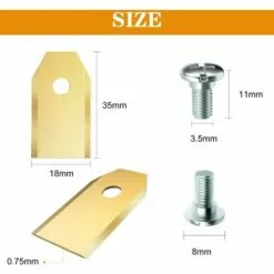 REGALI 30 X Lames De Rechange En Titane Pour Tous Les Tondeuses De Jardin Automower Husqvarna/Gardena/Yard Force/Automower, Robuste ( 0.75 Mm) Avec Vis -Tondeuse Et Accessoires Boutique 54959930 3