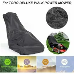 HKLFFJA Housse De Protection Universelle Pour Tondeuse à Gazon, 210D étanche, Avec Cordon De Serrage Et Sac De Rangement (M) -Tondeuse Et Accessoires Boutique 55030964 3