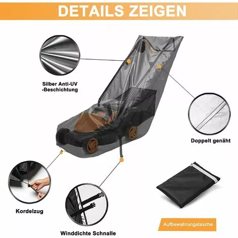 HKLFFJA Housse De Protection Pour Tondeuse à Gazon, 193 X 112 X 64 Cm, Housse De Protection Avec Cordon De Serrage Et Sac De Rangement, Aux Intempéries, Housse De Protection Pour Tracteur De Pelouse 4 HKLFFJA Housse De Protection Pour Tondeuse à Gazon, 193 X 112 X 64 Cm, Housse De Protection Avec Cordon De Serrage Et Sac De Rangement, Aux Intempéries, Housse De Protection Pour Tracteur De Pelouse – Image 2