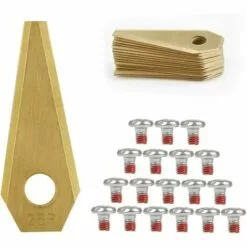 GUAZHUNIFR 18pcs Lames De Rechange Pour Titane Accessoires Pour Tondeuses Robot+ 18Pcs Vis, Lame De Rechange Pour Robot Tondeuse Lame Compatible Avec Bosch Tondeuse,Guazhuni