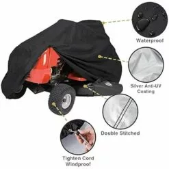 HKLFFJA Housse Pour Tondeuse À Gazon Autoportée, Tondeuse À Gazon Bâche Housse De Capot Housse Étanche Pour Tracteur De Jardin Autoporté (Color : Black, Size : 170 * 61 * 117cm) -Tondeuse Et Accessoires Boutique 55254527 3
