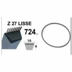 CYCLINGCOLORS Courroie Z27 10 Mm X 724 Mm Compatible Avec Honda CG35063800H0 Castelgarden 35063800/0 Tondeuse Tracteur Motoculteur -Tondeuse Et Accessoires Boutique 55530148 2
