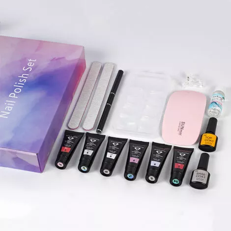 LIFCAUSAL 14 Pièces Poly Nail Gel Extension Kit Nail Gel UV LED Nail Lampe Faux Ongles Gel Vernis À Ongles Ensemble Avec Nail Art Manucure Outil Ensemble 3 LIFCAUSAL 14 Pièces Poly Nail Gel Extension Kit Nail Gel UV LED Nail Lampe Faux Ongles Gel Vernis À Ongles Ensemble Avec Nail Art Manucure Outil Ensemble