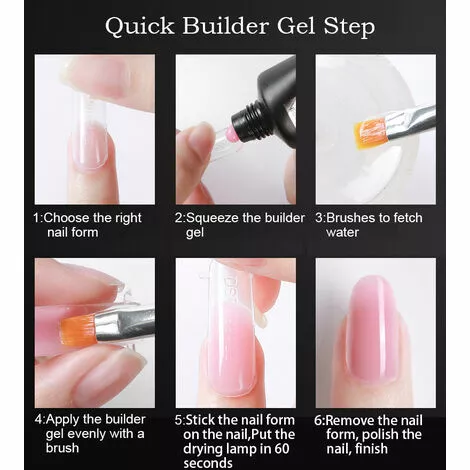 LIFCAUSAL 14 Pièces Poly Nail Gel Extension Kit Nail Gel UV LED Nail Lampe Faux Ongles Gel Vernis À Ongles Ensemble Avec Nail Art Manucure Outil Ensemble 6 LIFCAUSAL 14 Pièces Poly Nail Gel Extension Kit Nail Gel UV LED Nail Lampe Faux Ongles Gel Vernis À Ongles Ensemble Avec Nail Art Manucure Outil Ensemble – Image 4