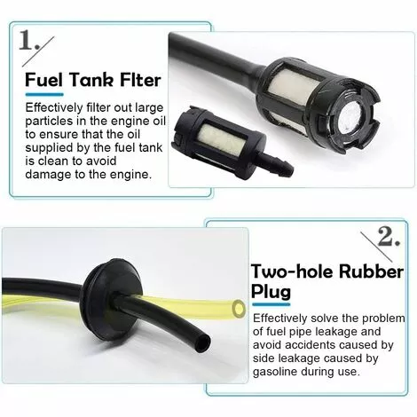 FR-LIFE BR-Vie Kit De Filtre à Essence Universel Joint De Tuyau D'essence Pour Débroussailleuse Tondeuse Tondeuse Débroussailleuse Taille-haie élagueur 2 Pcs 4 FR-LIFE BR-Vie Kit De Filtre à Essence Universel Joint De Tuyau D'essence Pour Débroussailleuse Tondeuse Tondeuse Débroussailleuse Taille-haie élagueur 2 Pcs – Image 2