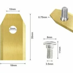 TINOR 45 Pièces Lames Tondeuse En Titane, Lame Robot Tondeuse Pour Husqvarn/Automower/Yardforce/Gardena Avec Vis, Lames De Rechange Pour Modèles 105, 310, 315, 320, 420, 430x, R40i -Tondeuse Et Accessoires Boutique 56198330 2