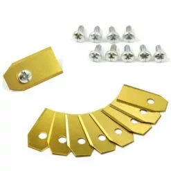 IRISFR 45 Couteaux En Titane Lames De 0,75 Mm Avec 9 Vis Compatibles Avec La Tondeuse Robot Husqvarna Automower Gardena 105 310 315 320 420 430x R40i Et Autres (durable)or，Lilaris